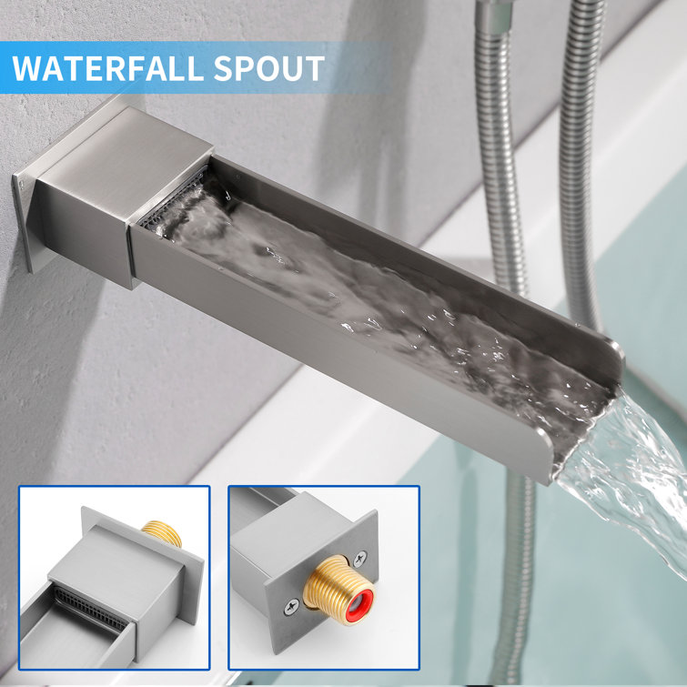 SHAMANDA Tub & Shower Faucet with Rough in-Valve | Wayfair